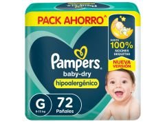 PAÑAL PAMPERS DRY MES GRANDE 72 UN