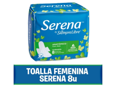 TOALLITAS FEMENINAS SERENA ANATOMICO 8 un