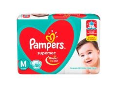 PAÑAL PAMPERS SUPER SEC JUMBO MEDIANO 48 un