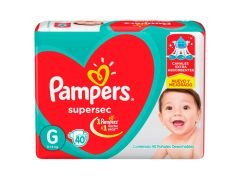 PAÑAL PAMPERS SUPER SEC JUMBO GRANDE 40 un