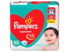 PAÑAL PAMPERS SUPER SEC JUMBO XGD 32 un