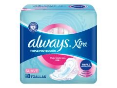 TOALLITAS FEMENINAS ALWAYS TRIPLE PROTECCION 8 UN