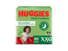 PAÑALES HUGGIES FLEXI COMFORT XXG 30 UN