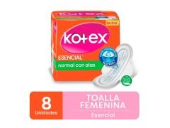 TOALLITAS FEMENINAS KOTEX ESENCIAL 8 UN