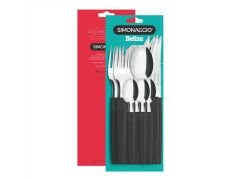 CUBIERTOS SIMONAGGIO BELIZE NEGRO 16 UN