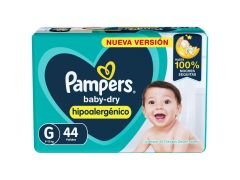 PAÑAL PAMPERS DRY HIPOALERGÈNICO GRANDE 44 UN