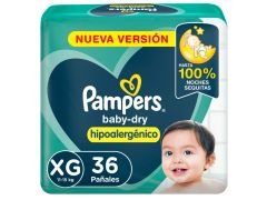 PAÑAL PAMPERS DRY HIPOALERGÈNICO XG 36 UN