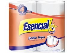 PAPEL HIGIENICO ESENCIAL DOBLE HOJA 4X30 MT