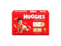 PAÑAL HUGGIES NATURAL CARE AHORRAPACK XGRANDE 32 UN
