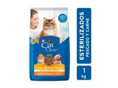 ALIMENTO PARA GATOS CAT CHOW ESTERILIZADOS PESCADO Y CARNE 1 kg