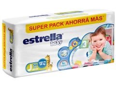 PAÑAL ESTRELLA SUPER PACK JUNIOR 50 UN