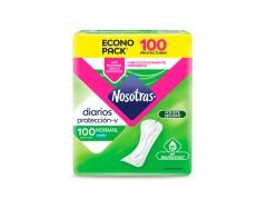 PROTECTORES FEMENINOS NOSOTRAS NORMAL CON ALOE 100 un