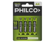 PILAS PHILCO BLISTER ALCALINA AA 4 UN