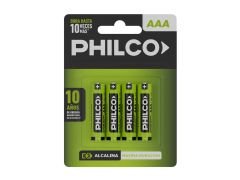 PILAS PHILCO BLISTER ALCALINA AAA 4 UN