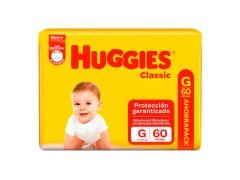 PAÑALES HUGGIES CLASSIC AHORRAPACK GRANDE 60 UN