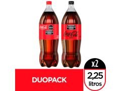 GASEOSA COCA COLA + COCA ZERO 2.5 LT