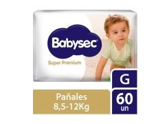 PAÑAL BABYSEC SUPER PREMIUM GRANDE 60 UN