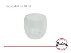 VASO HUDSON DOBLE VIDRIO 80ML 2 UN