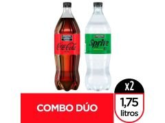 GASEOSA COCA COLA ZERO + SPRITE ZERO X 1.75 LT