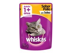 ALIMENTO PARA ANIMALES WHISKAS POUCH POLLO 85 GR