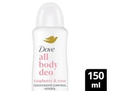 DESODORANTE FEMENINO DOVE ALL BODY RASPBERRY & ROSE 150 ML