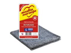 PAÑO MEDIA NARANJA GRIS REFORZADO GRANDE 58X60 CM