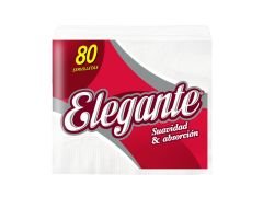 SERVILLETAS ELEGANTE BLANCAS 80 UN