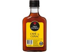 LICOR TRES PLUMAS PETACA CAFE COGNAC 200 CC
