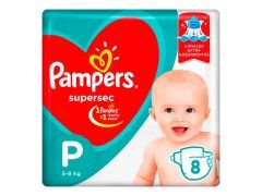 PAÑAL PAMPERS SUPER SEC REGULAR PEQUENO 8 UN