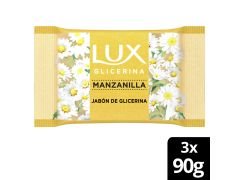 JABON DE TOCADOR LUX GLICERINA MANZANILLA 3X90 GR