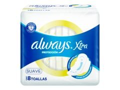 TOALLITAS FEMENINAS ALWAYS PINK DIA CON ALAS 8 UN